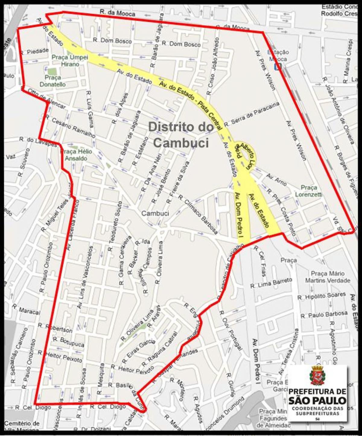 แผนที่ของ Cambuci São Paulo