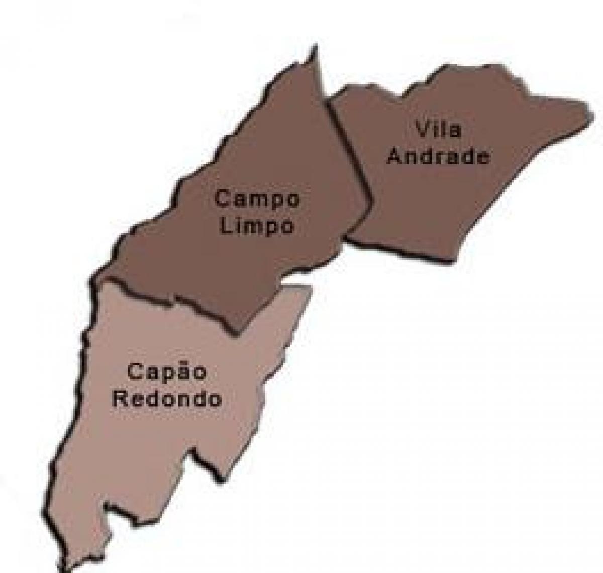 แผนที่ของ Campo Limpo รายการย่อยขอ prefecture