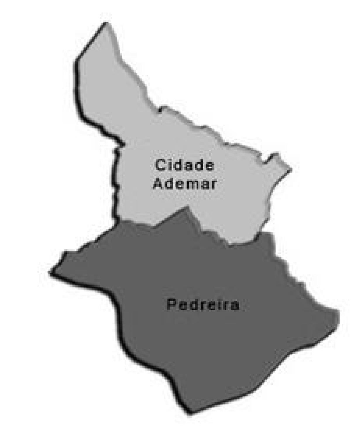 แผนที่ของ Cidade Ademar รายการย่อยขอ prefecture