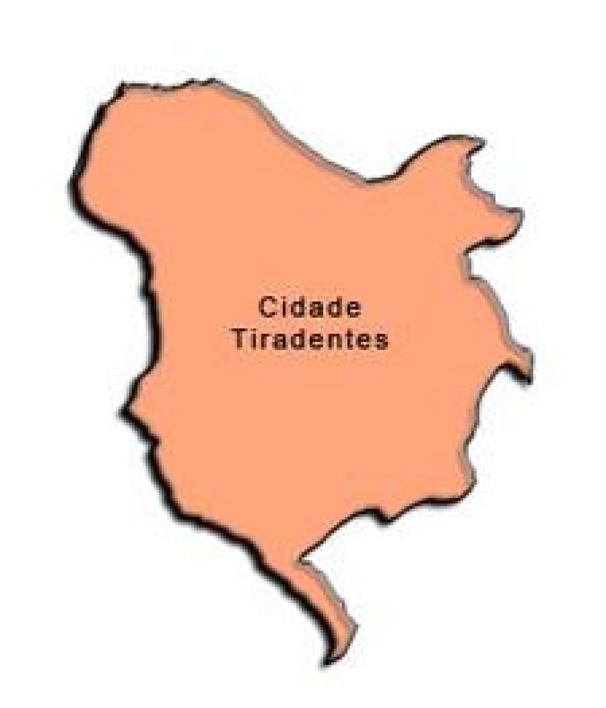 แผนที่ของ Cidade Tiradentes รายการย่อยขอ prefecture