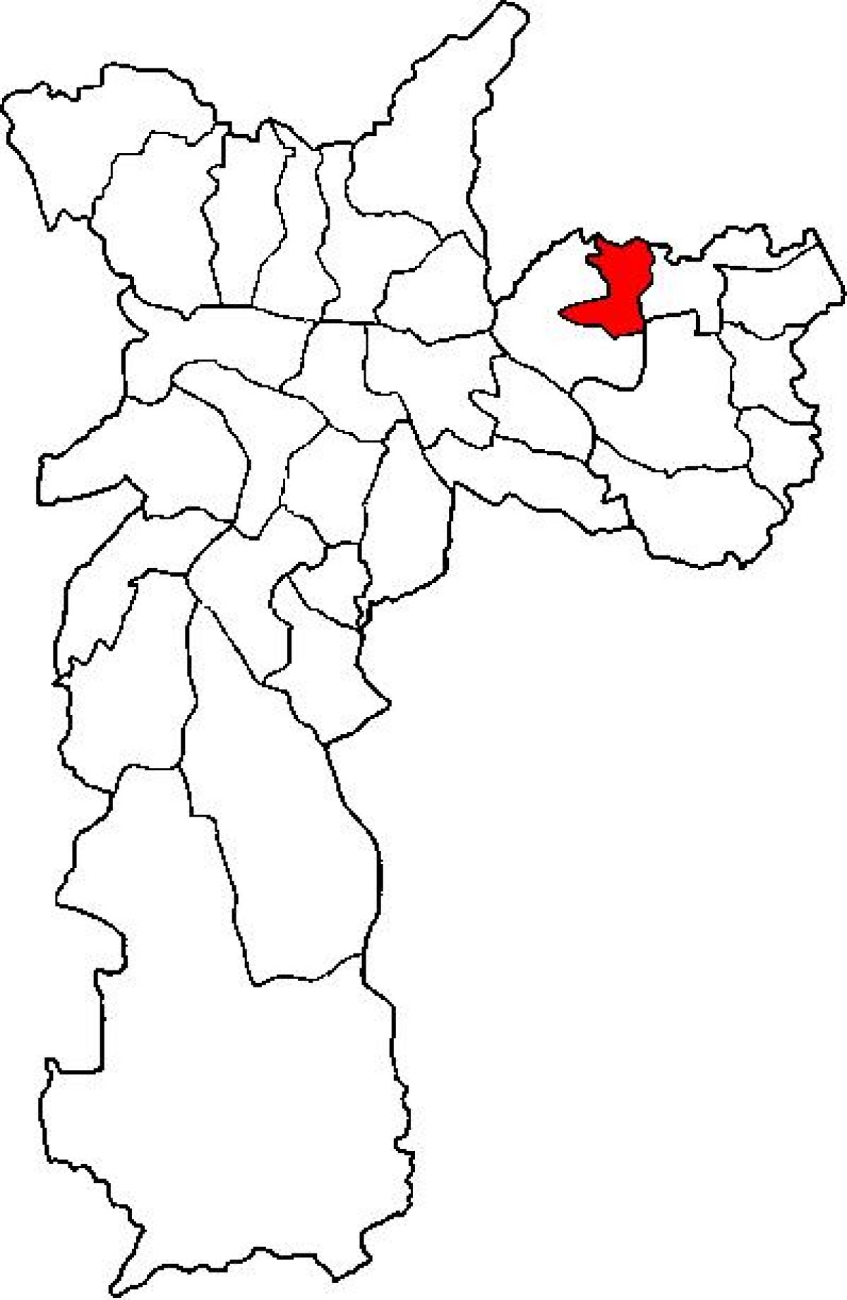 แผนที่ของ Ermelino Matarazzo รายการย่อยขอ prefecture São Paulo