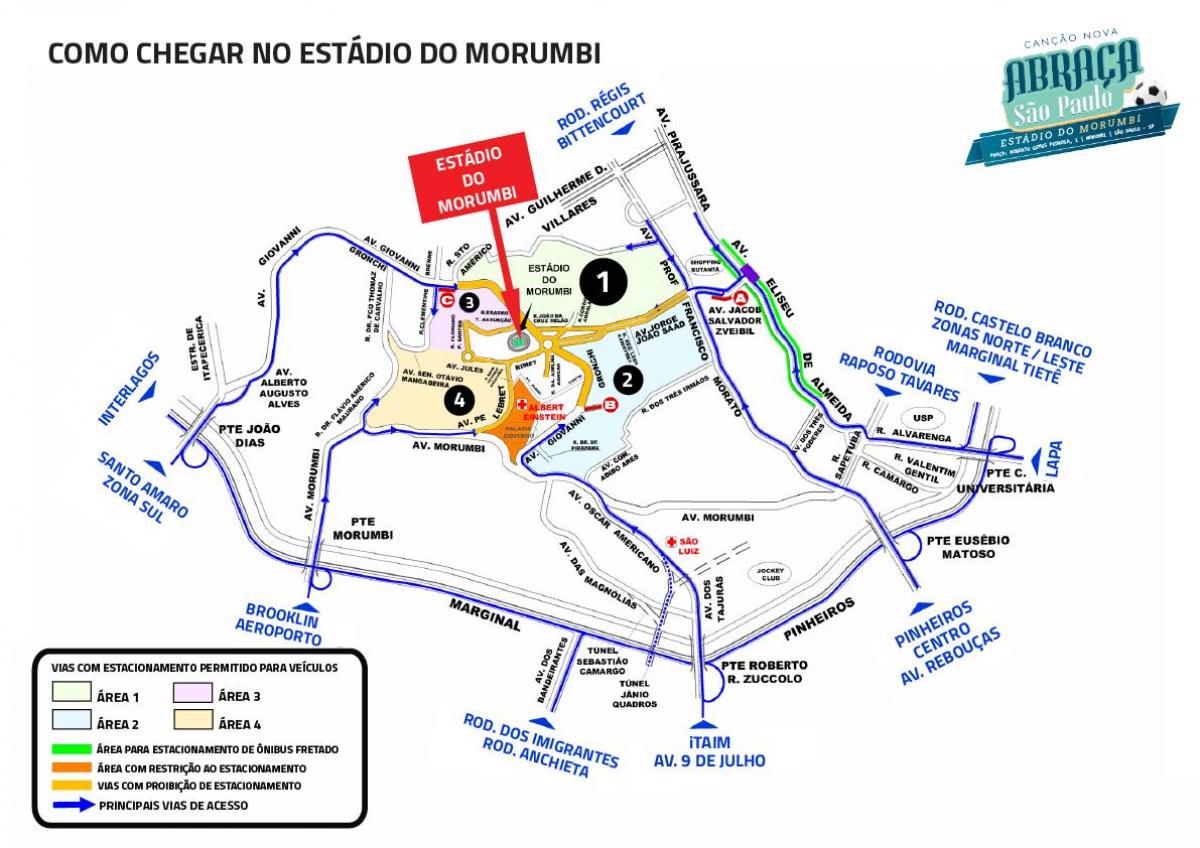 แผนที่ของ Morumbi สนามกีฬา