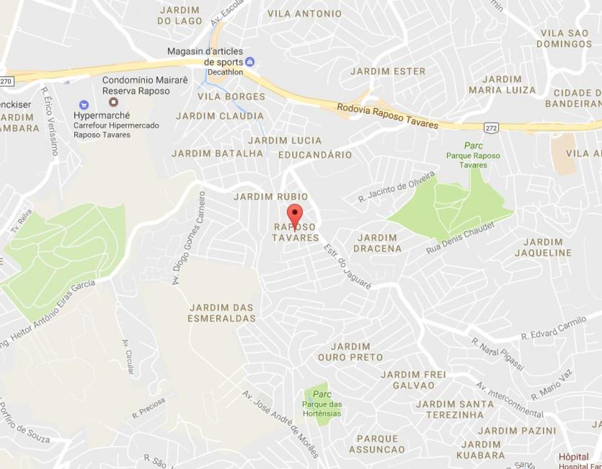 แผนที่ของ Raposo Tavares São Paulo