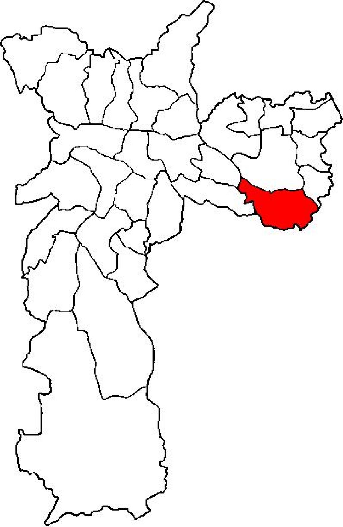 แผนที่ของ São Mateus รายการย่อยขอ prefecture São Paulo