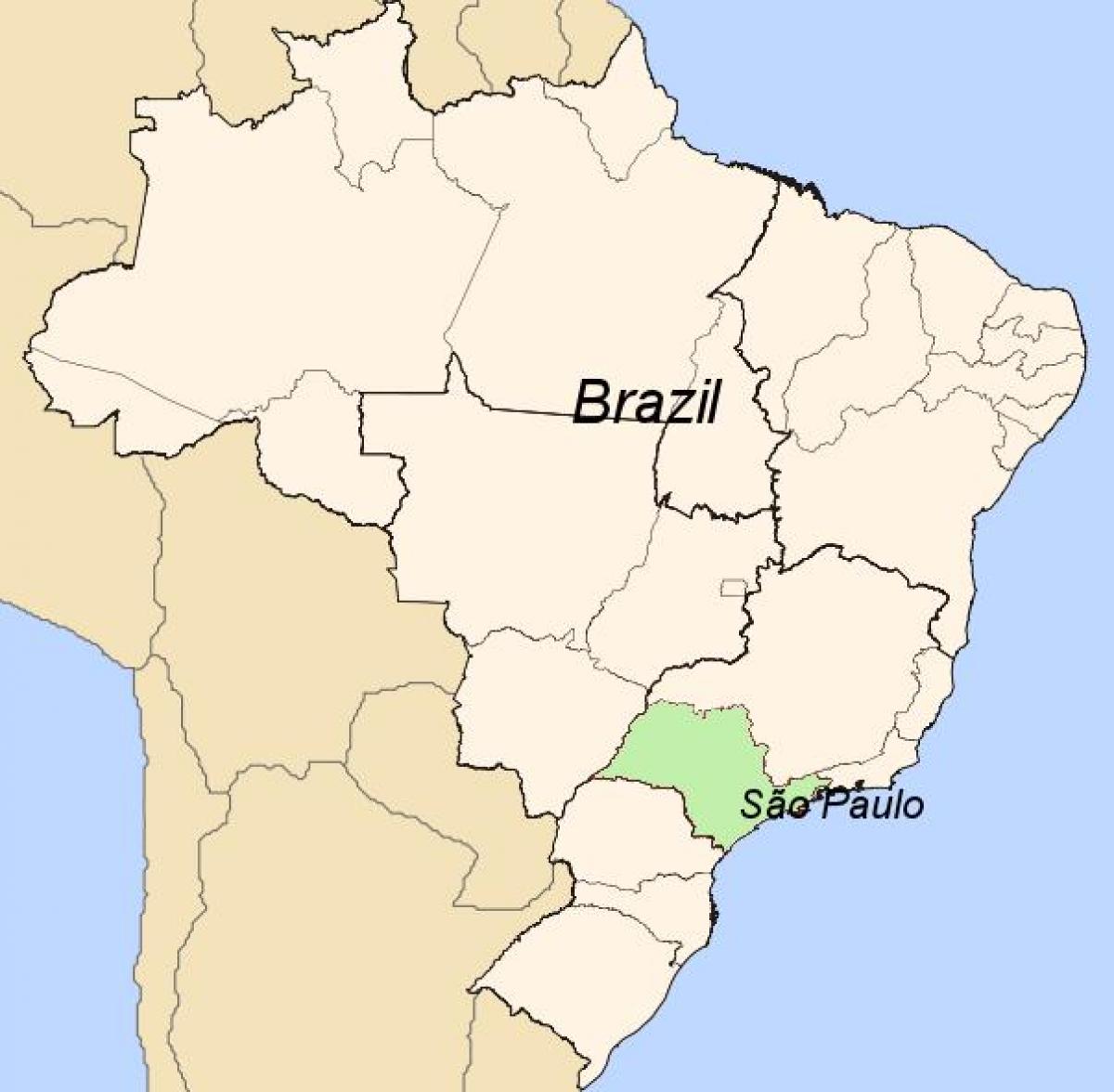 แผนที่ของ São Paulo บบราซิล