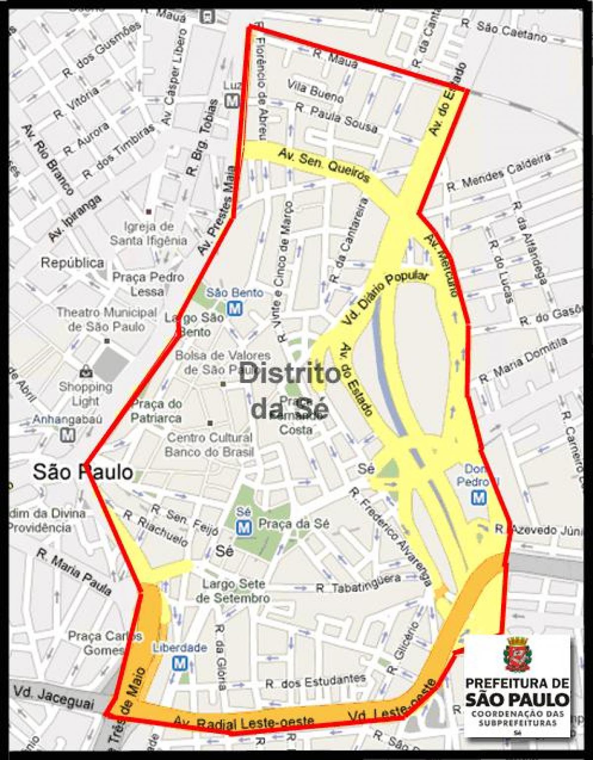 แผนที่ของ Sé São Paulo