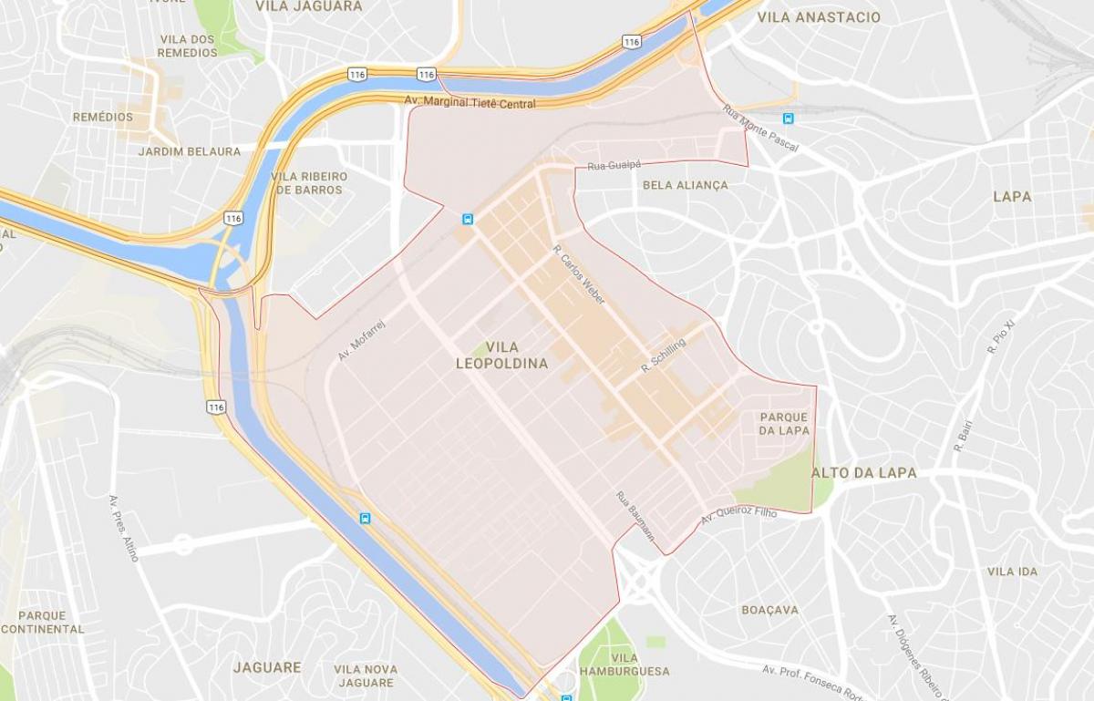 แผนที่ของ Vila Leopoldina São Paulo