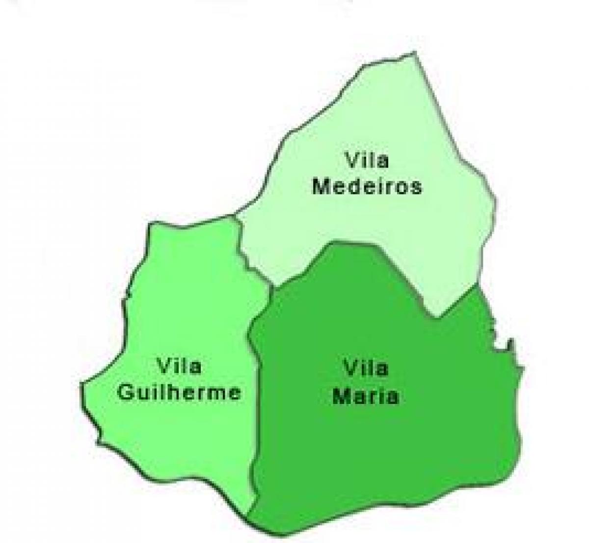 แผนที่ของ Vila มาเรียรายการย่อยขอ prefecture