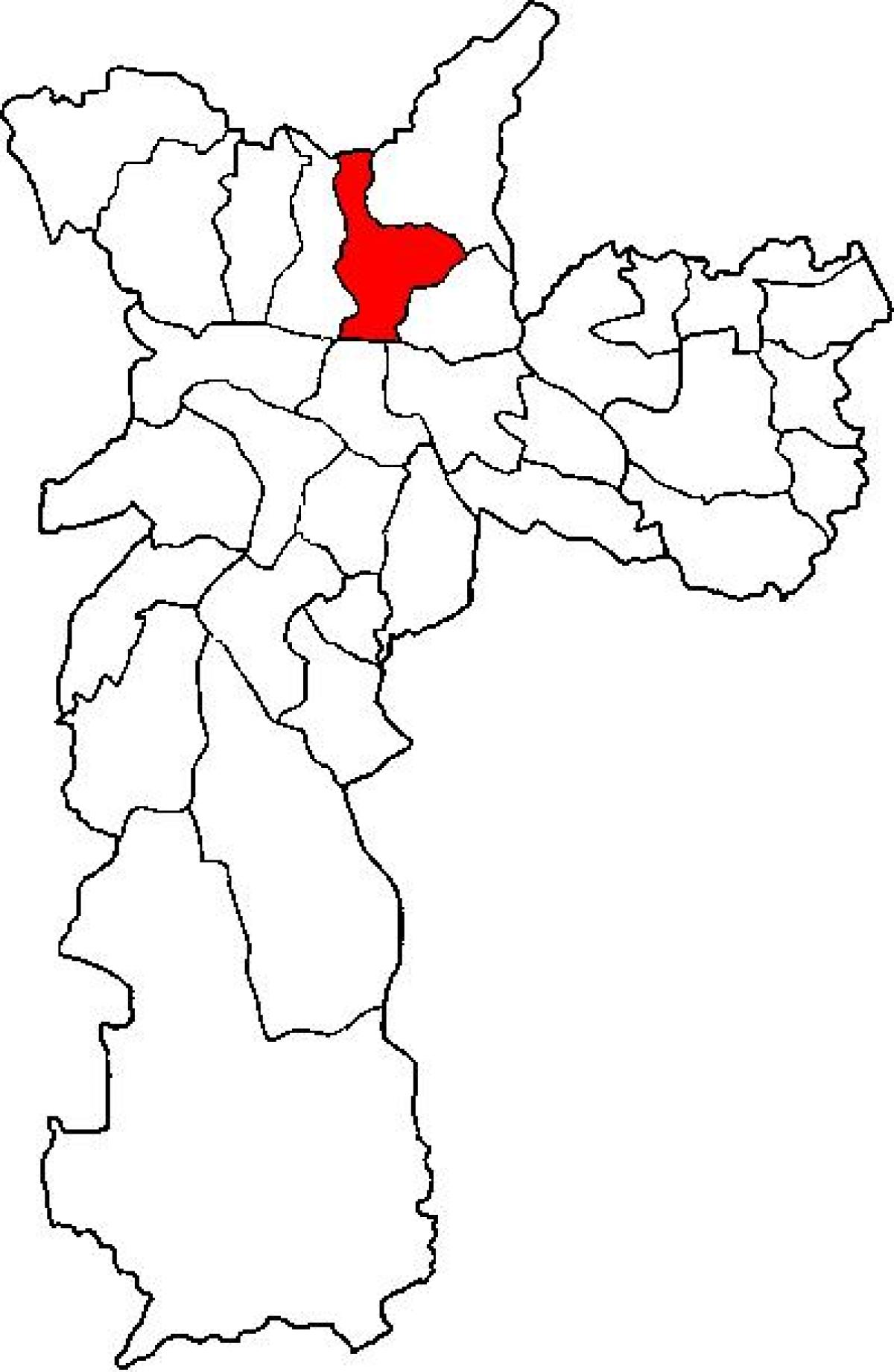 แผนที่ของซานทาน่ารายการย่อยขอ prefecture São Paulo