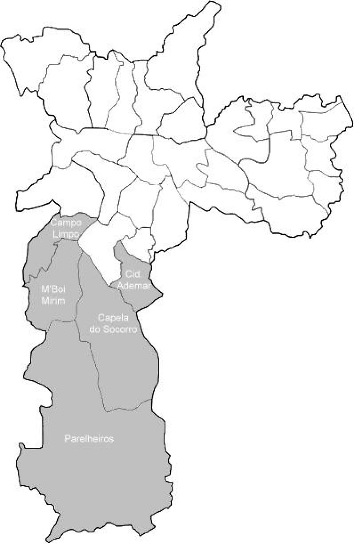 แผนที่ของเขต Sul São Paulo