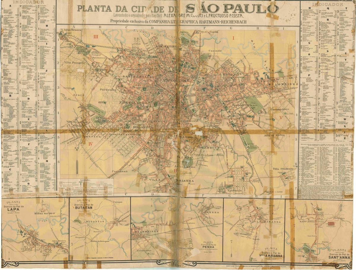 แผนที่ของอดีต São Paulo-1913