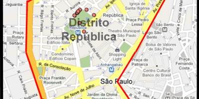 แผนที่ของ República São Paulo