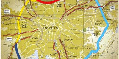 แผนที่ของ São Paulo beltway