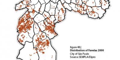 แผนที่ของ São Paulo favelas