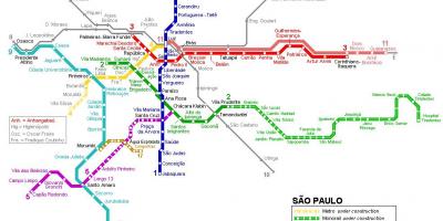 แผนที่ของ São Paulo monorail