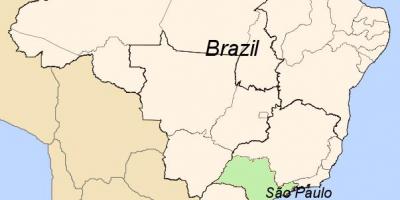 แผนที่ของ São Paulo บบราซิล