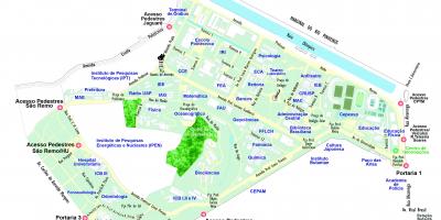 แผนที่ของมหาวิทยาลัยของ São Paulo-USP