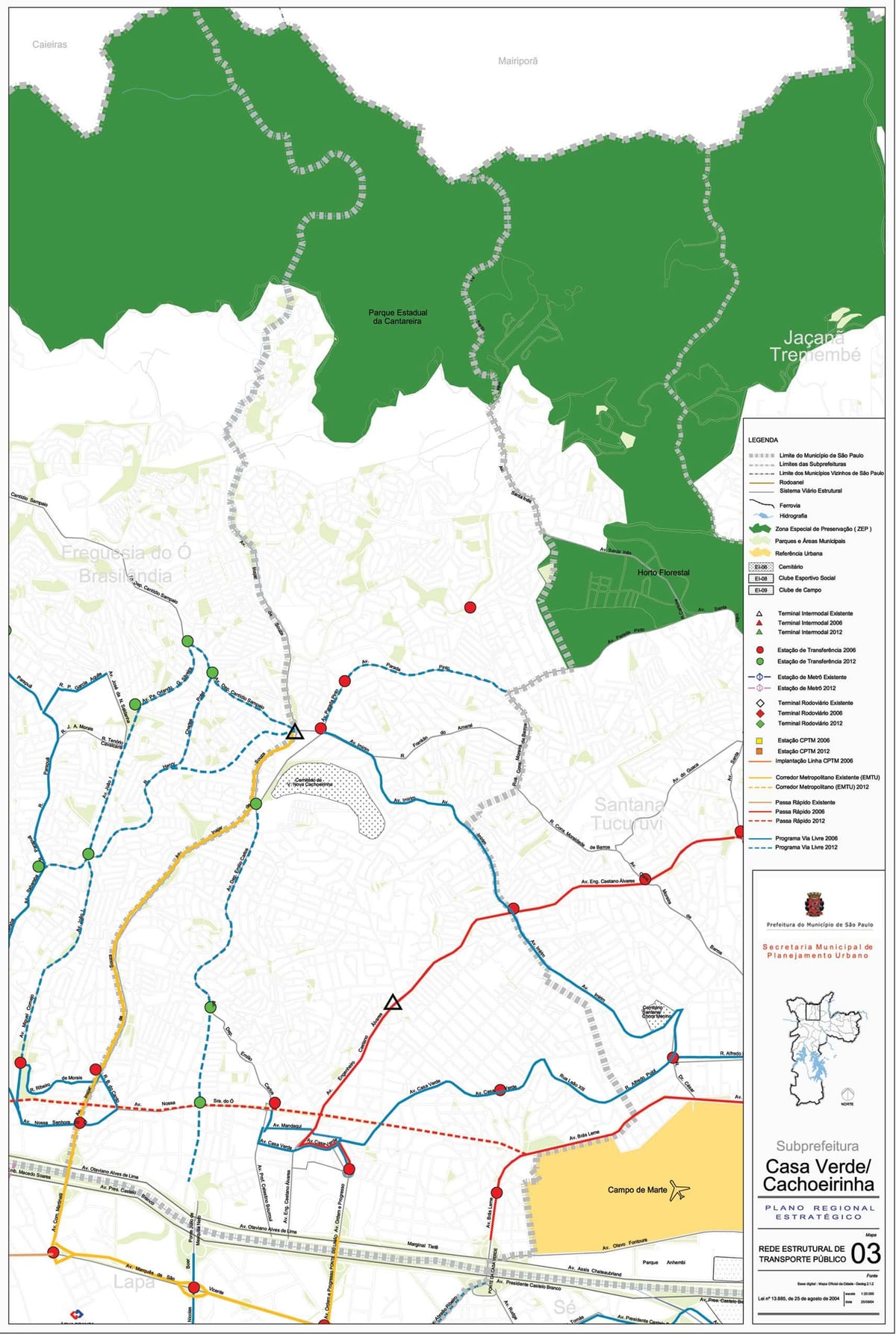 แผนที่ของคาซ่าต้าเวอร์ São Paulo-สาธารณะ transports