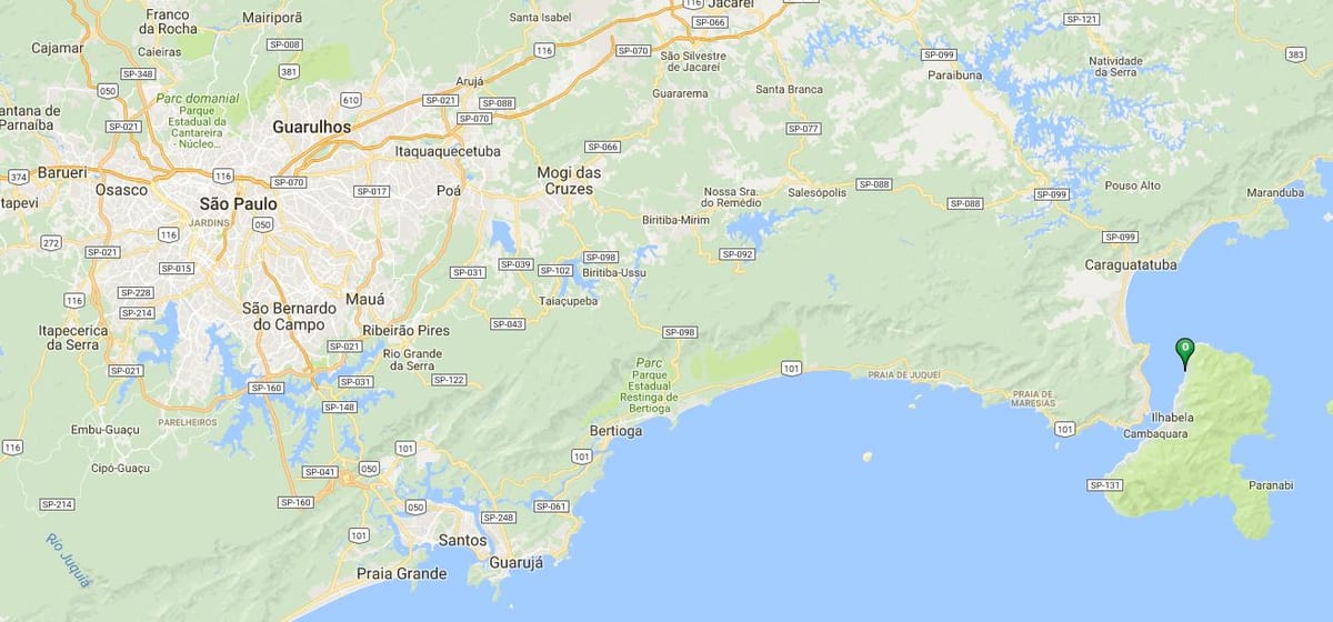 แผนที่ของชายหาดดึกแล้ Clube เดอซาน