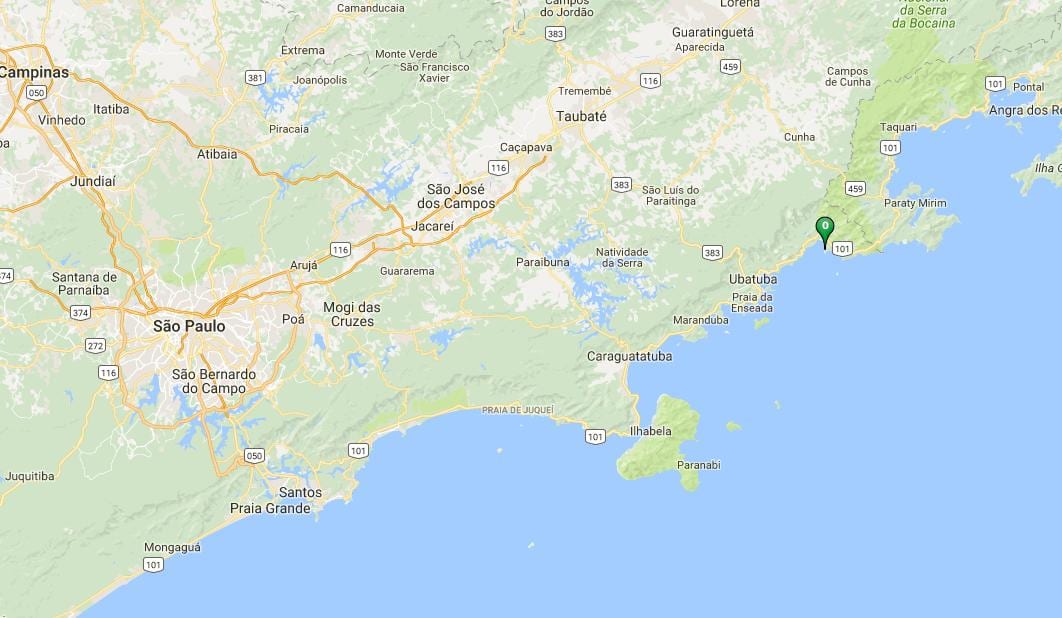 แผนที่ของชายหาด Almada