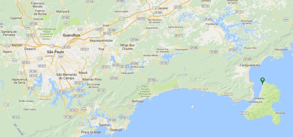 แผนที่ของชายหาด Armação
