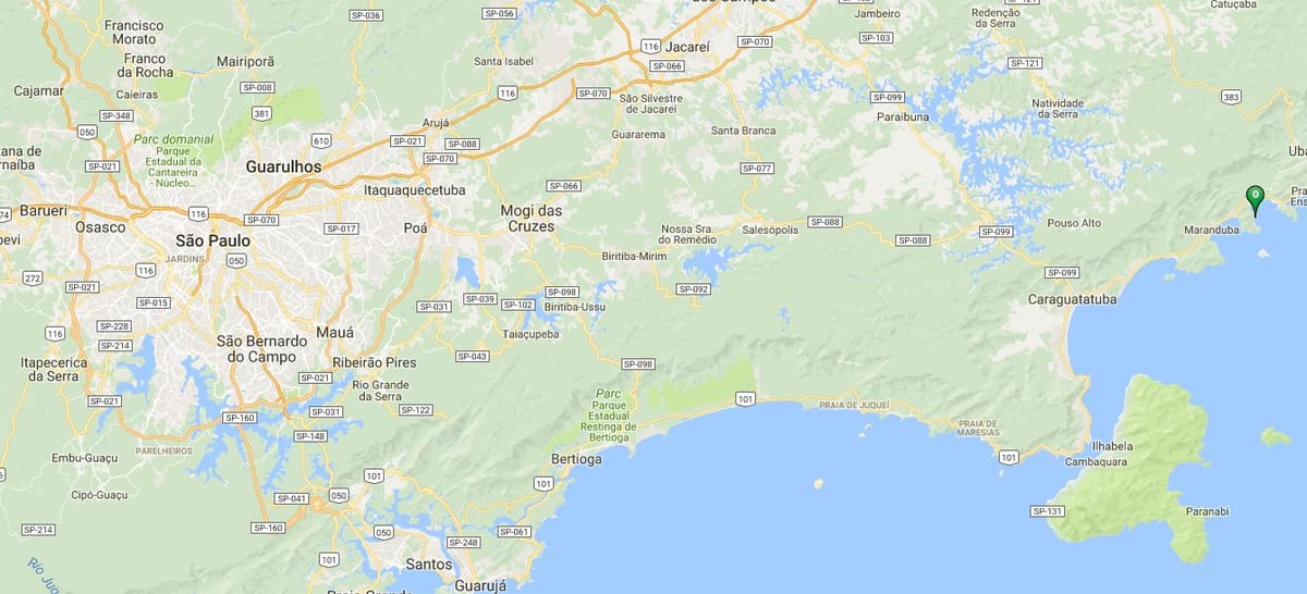 แผนที่ของชายหาด Brava