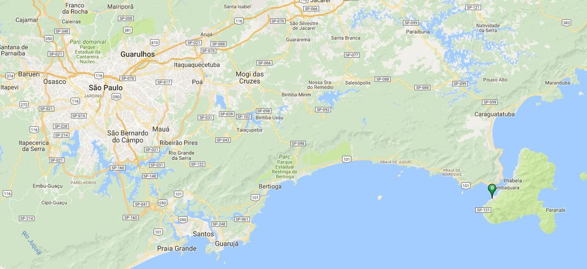 แผนที่ของชายหาด Curral