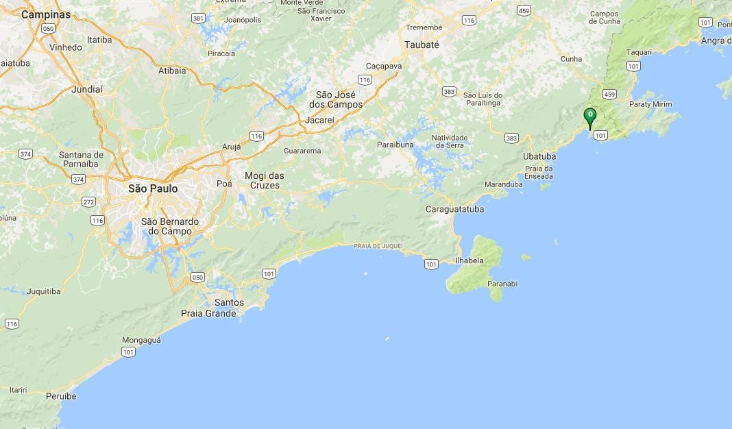 แผนที่ของชายหาด Estaleiro