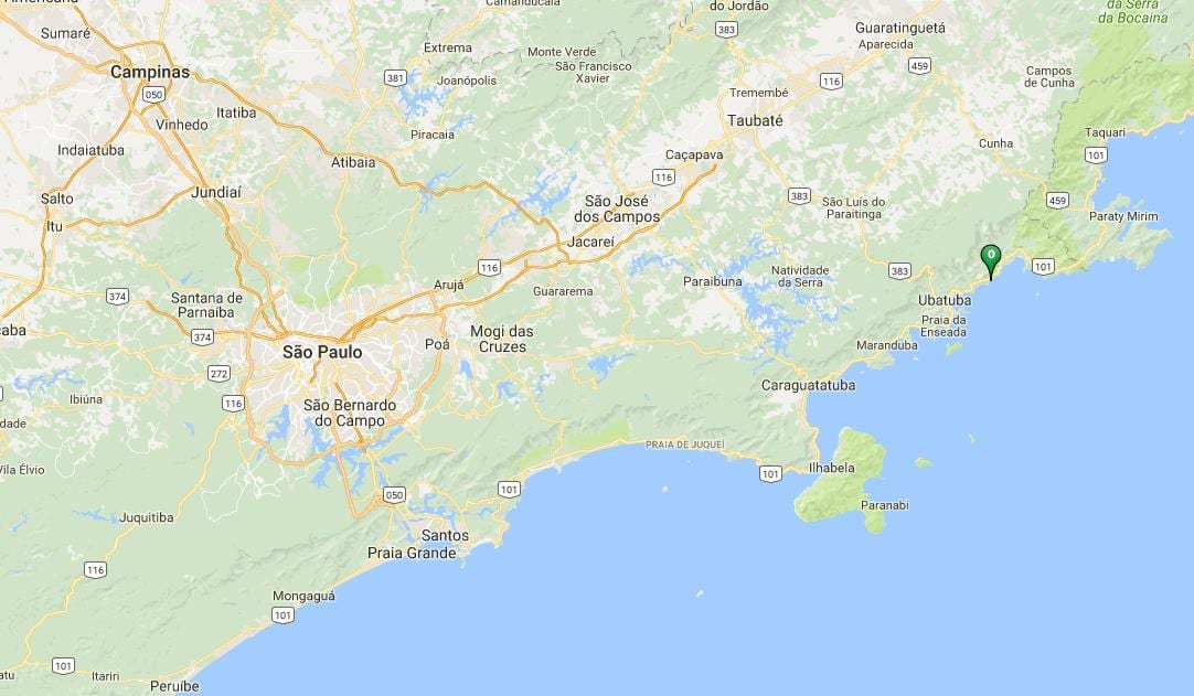 แผนที่ของชายหาด Félix