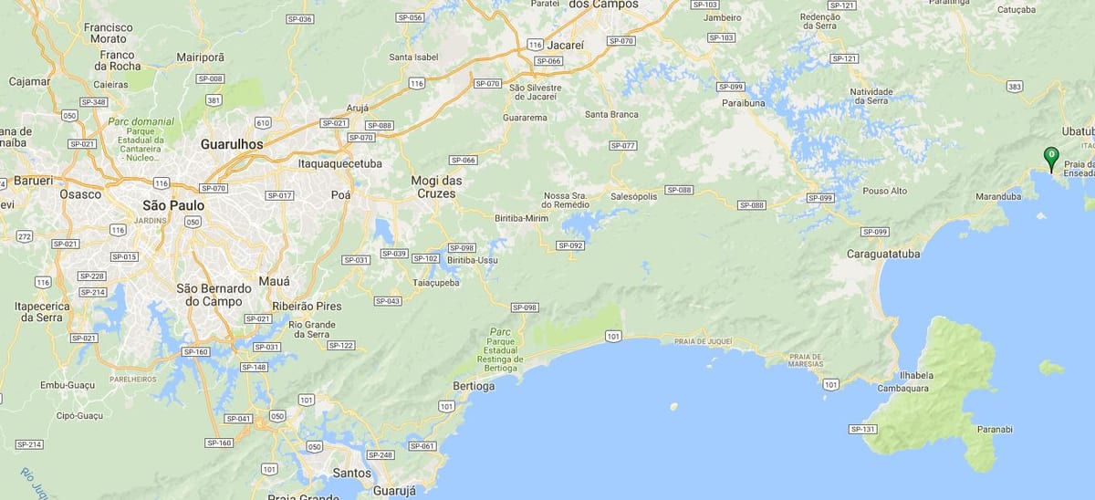 แผนที่ของชายหาด Lázaro