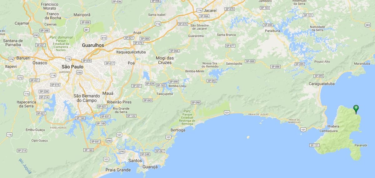 แผนที่ของชายหาด Poço