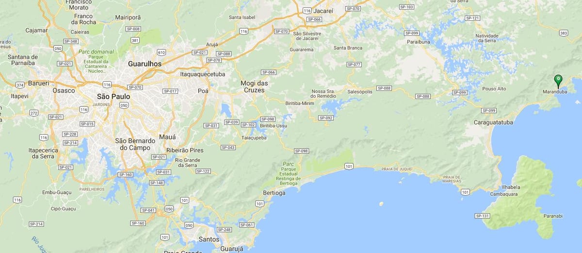 แผนที่ของชายหาด Sapê