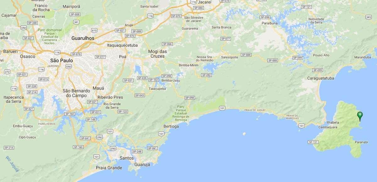 แผนที่ของชายหาด Serraria