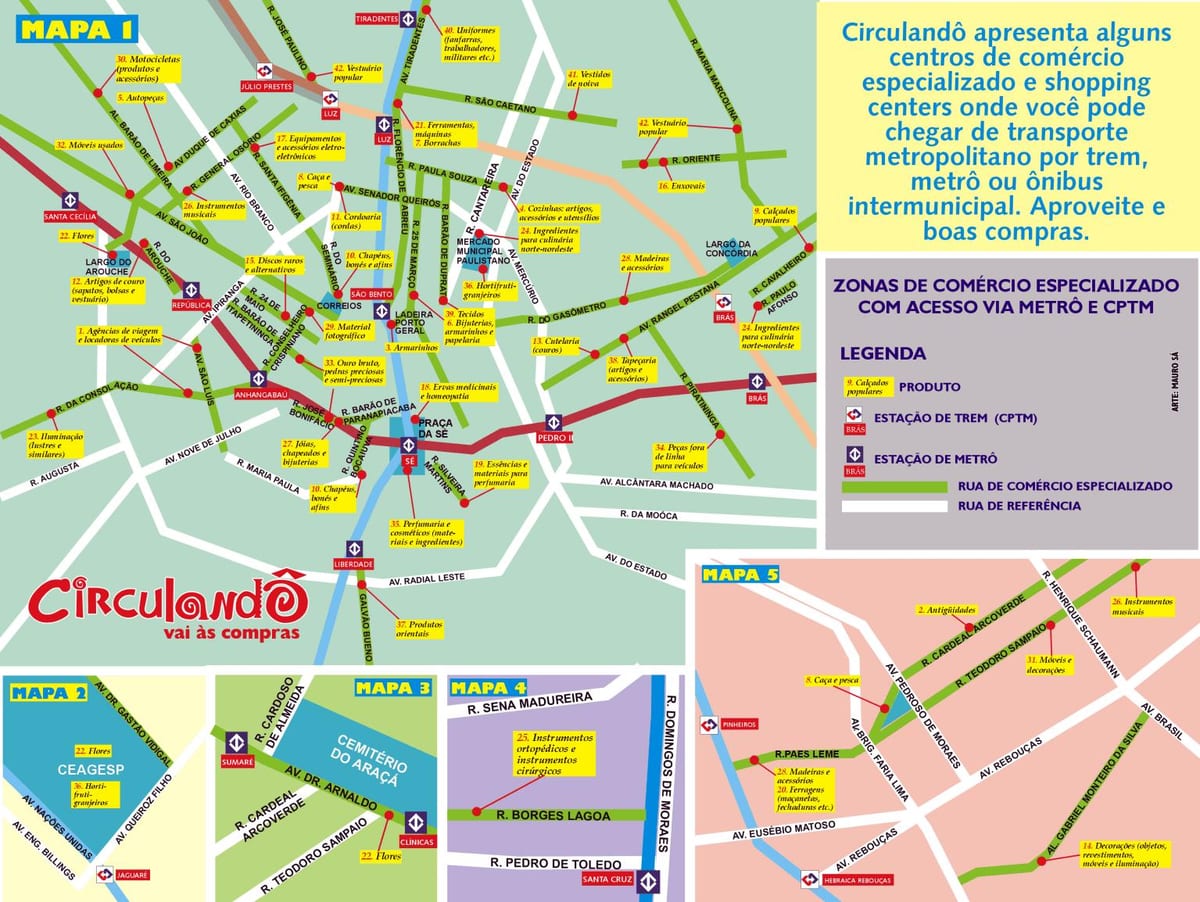 แผนที่ของซื้อของ São Paulo