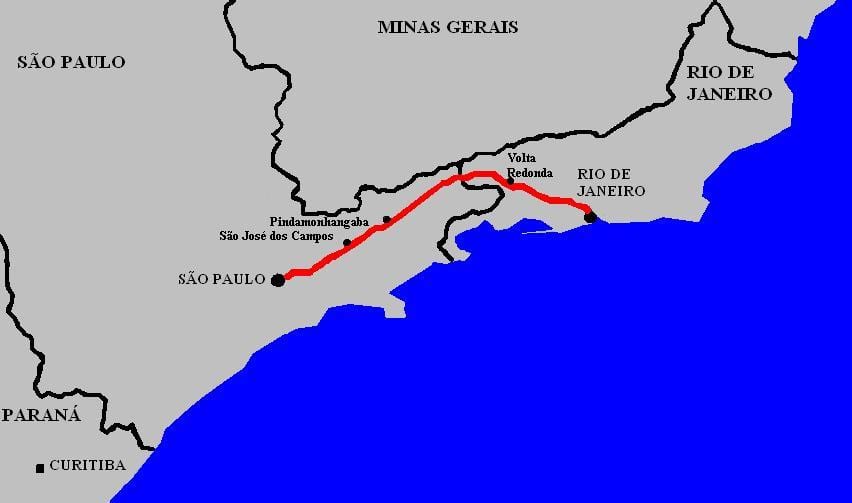 แผนที่ของท่านประธาน Dutra ทางหลวง-BR 116