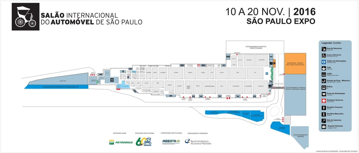 แผนที่ของอัตโนมัติแสดง São Paulo