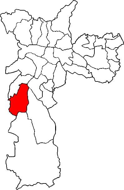 แผนที่ของเอ็ 'Boi Mirim รายการย่อยขอ prefecture São Paulo