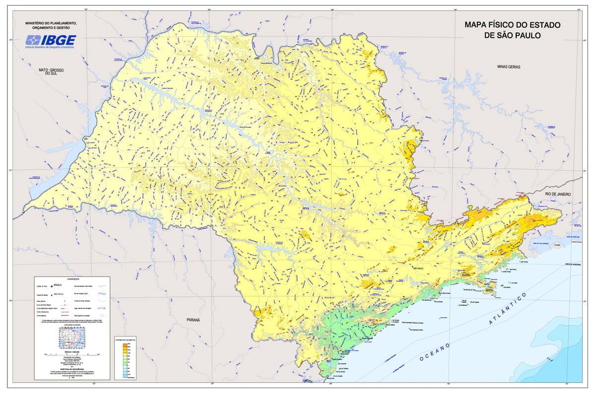 แผนที่ของโล่งอก São Paulo