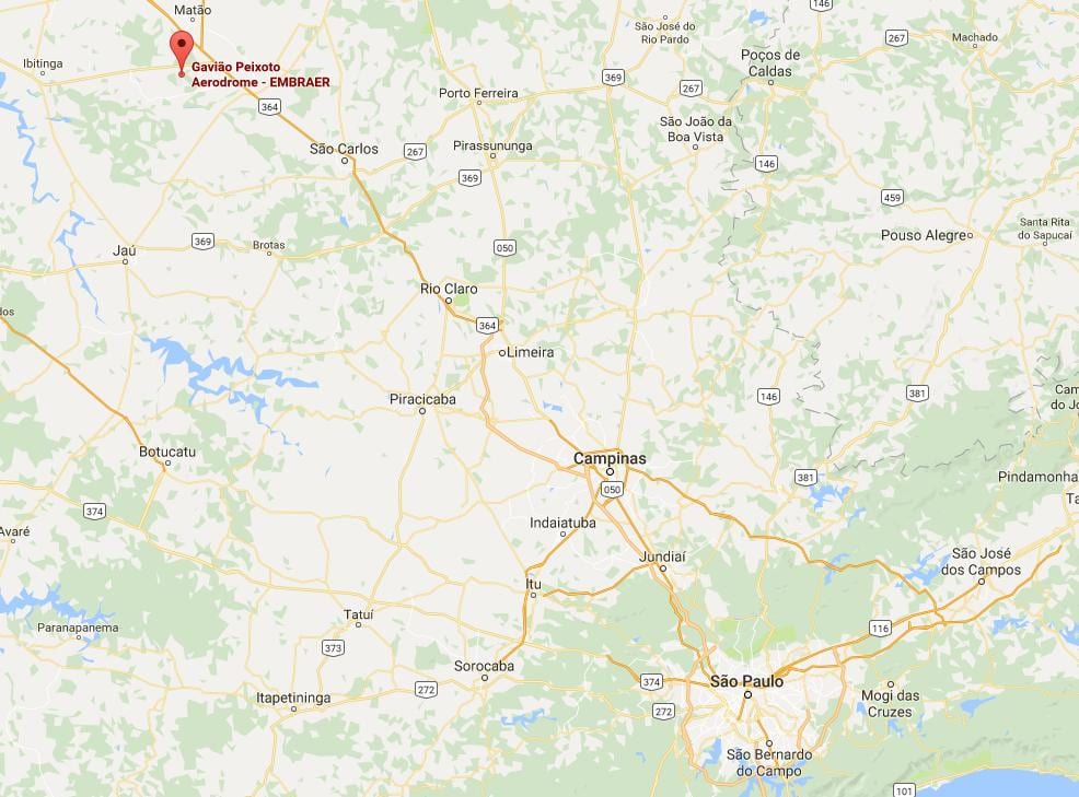 แผนที่ของ aerodrome Gavião Peixoto