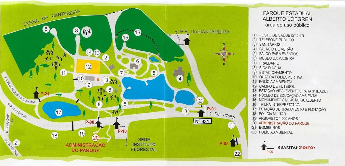 แผนที่ของ Alberto Löfgren วนสาธารณะ