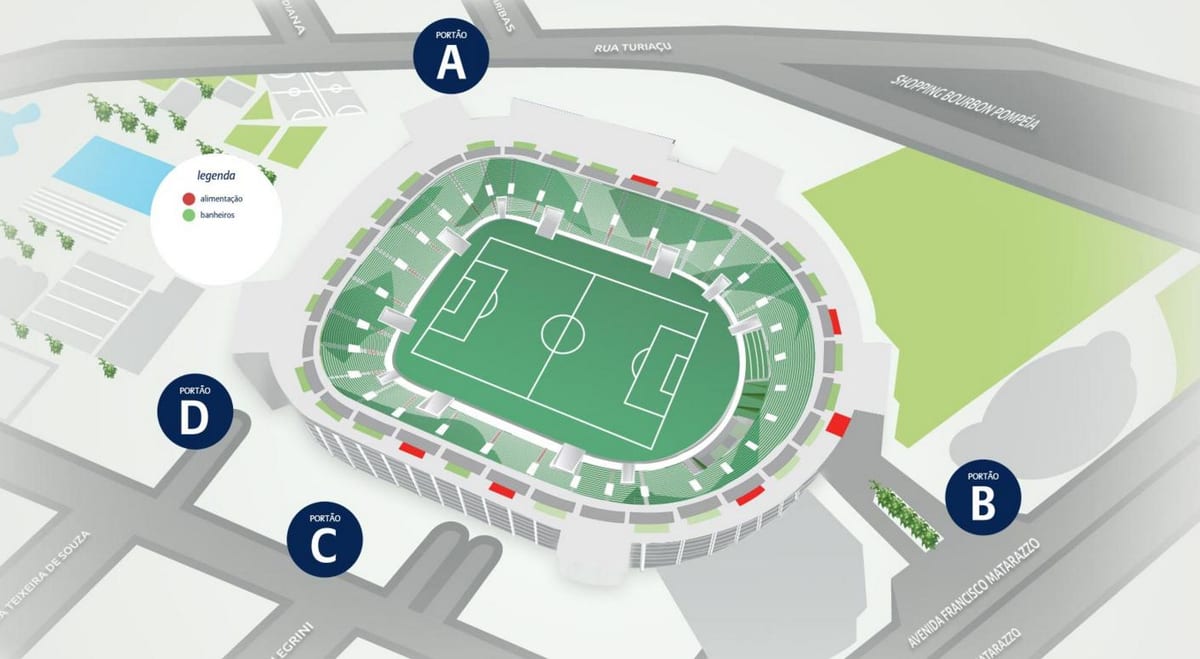 แผนที่ของ Allianz Parque ระดับ 5