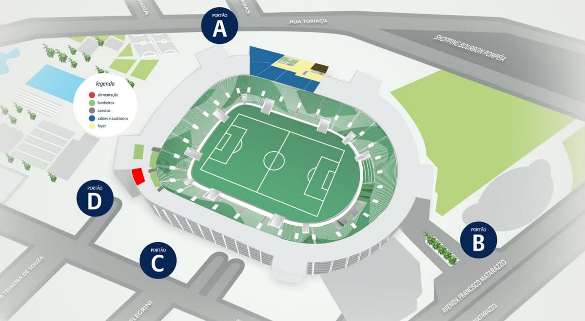 แผนที่ของ Allianz Parque ระดับ 1