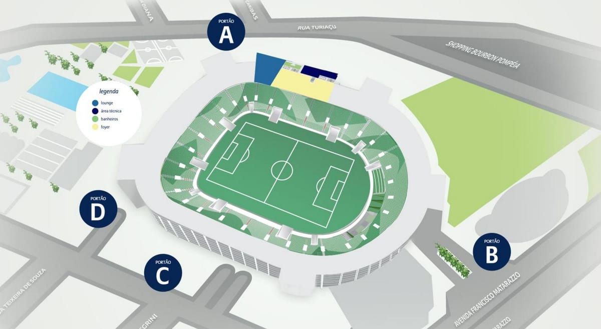 แผนที่ของ Allianz Parque ระดับ 2