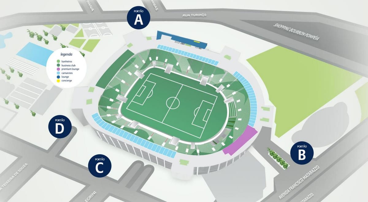 แผนที่ของ Allianz Parque-ระดับ 3