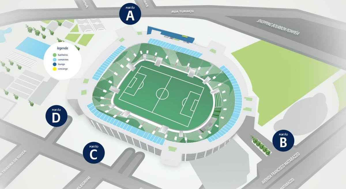 แผนที่ของ Allianz Parque ระดับ 4