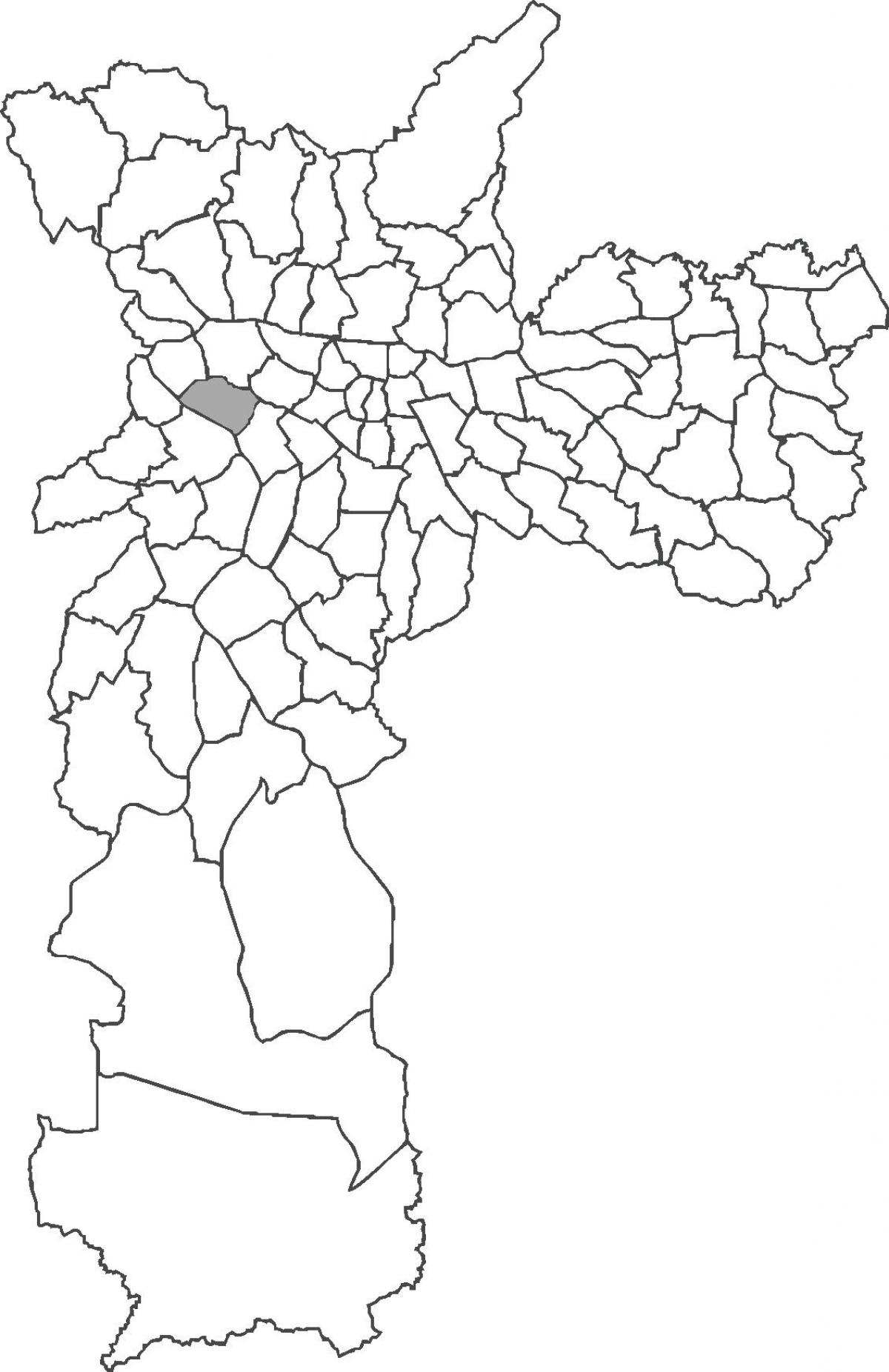 แผนที่ของ Alto เดอ Pinheiros เขต
