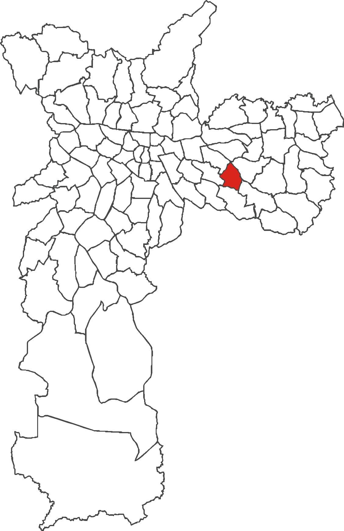 แผนที่ของ Aricanduva เขต