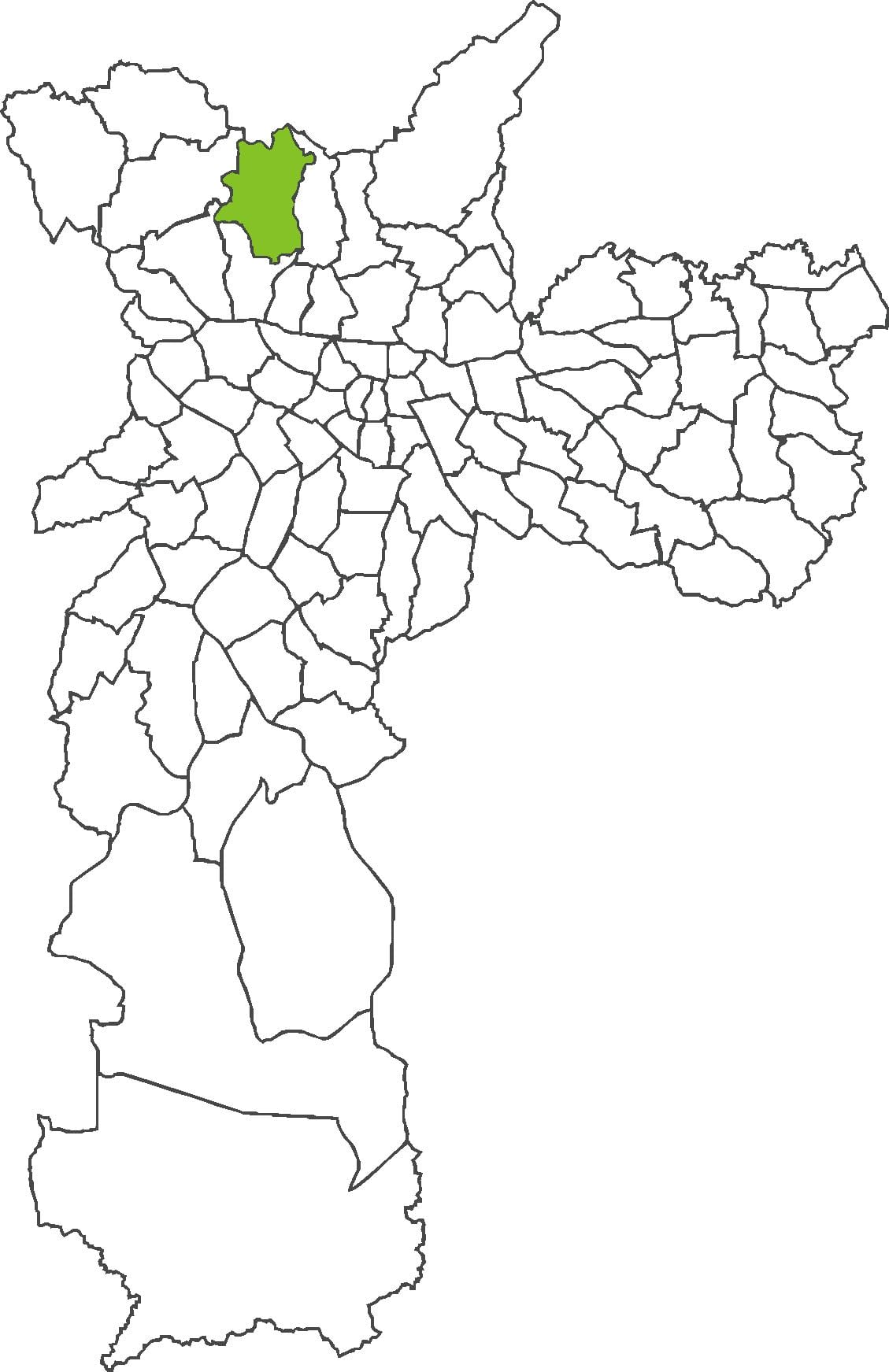 แผนที่ของ Brasilândia เขต