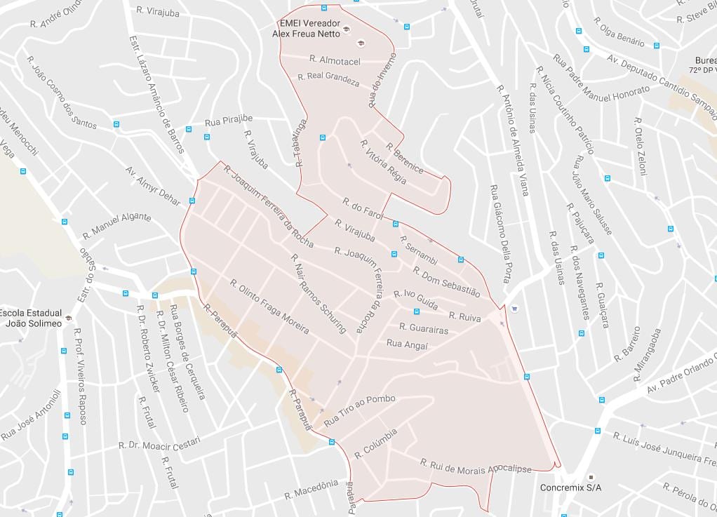 แผนที่ของ Brasilândia São Paulo