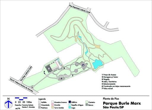 แผนที่ของ Burle Marx วนสาธารณะ